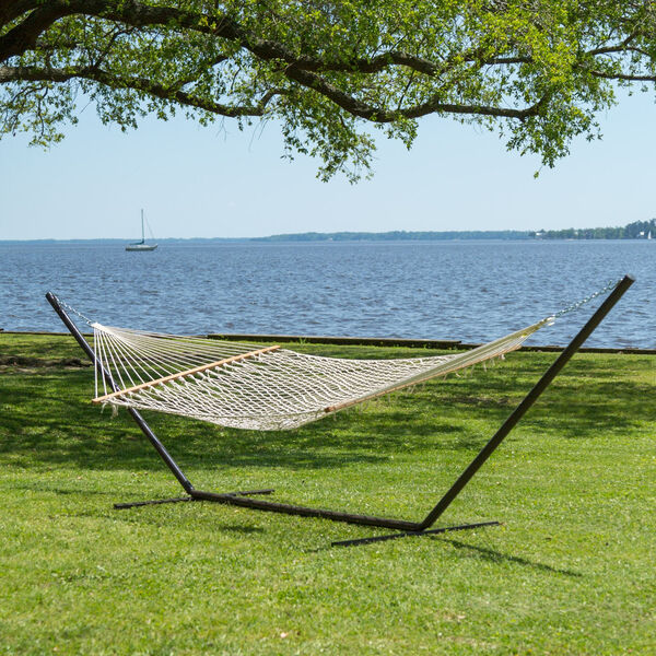 Tan Rope Hammock with Stand, image 2